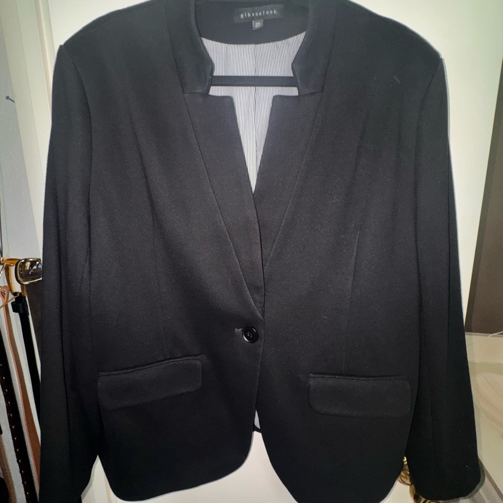 Gobsonlook Single-Button Black Notch Collar Blaze… - image 2